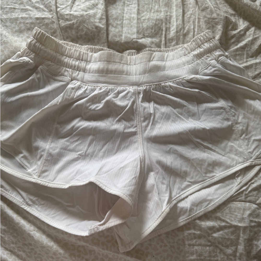 Lululemon Athletica Cream Athletic Shorts